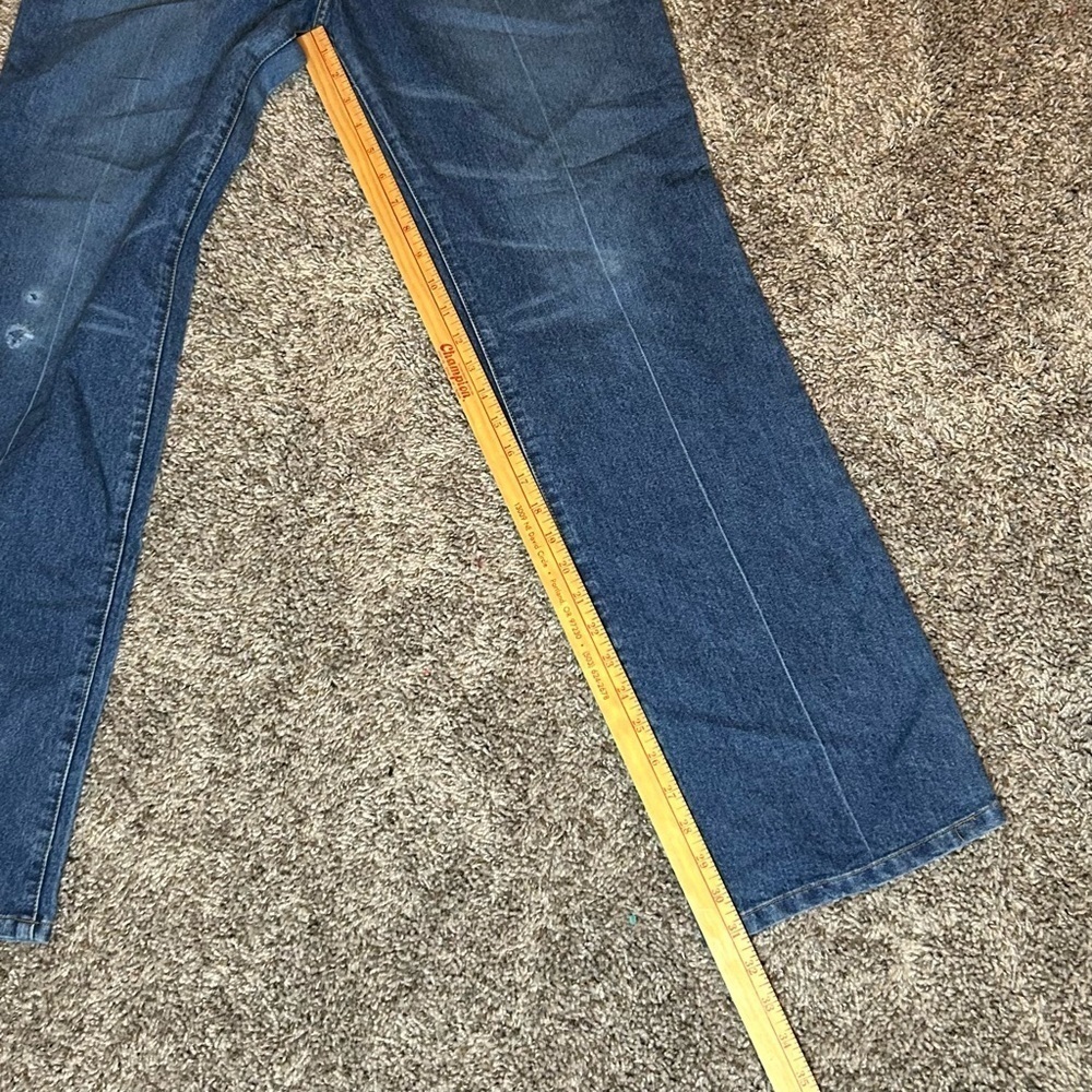 BABY PHAT Woman’s Size 13 Jeans Blue Wide Leg 33x31 Y2K Cat Logo - Picture 12 of 16